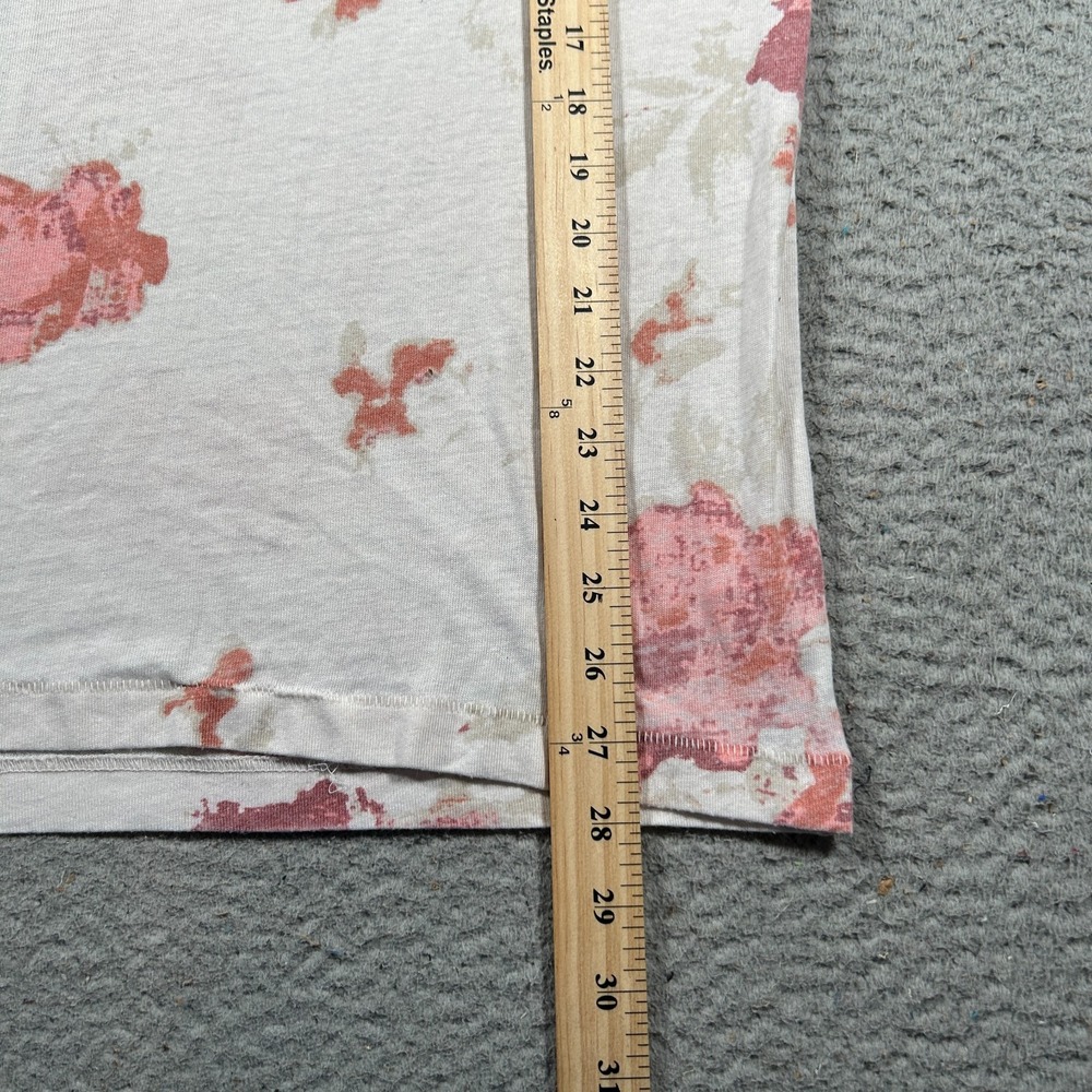 Free People Shirt Top Womens Small White Floral Oversized Semi Sheer We The Free - Picture 6 of 8